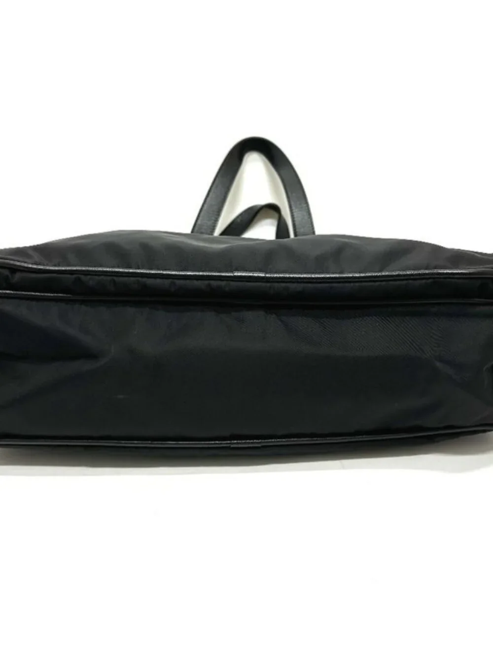 Prada Business Bag Triangle Logo Nylon Leather Black
